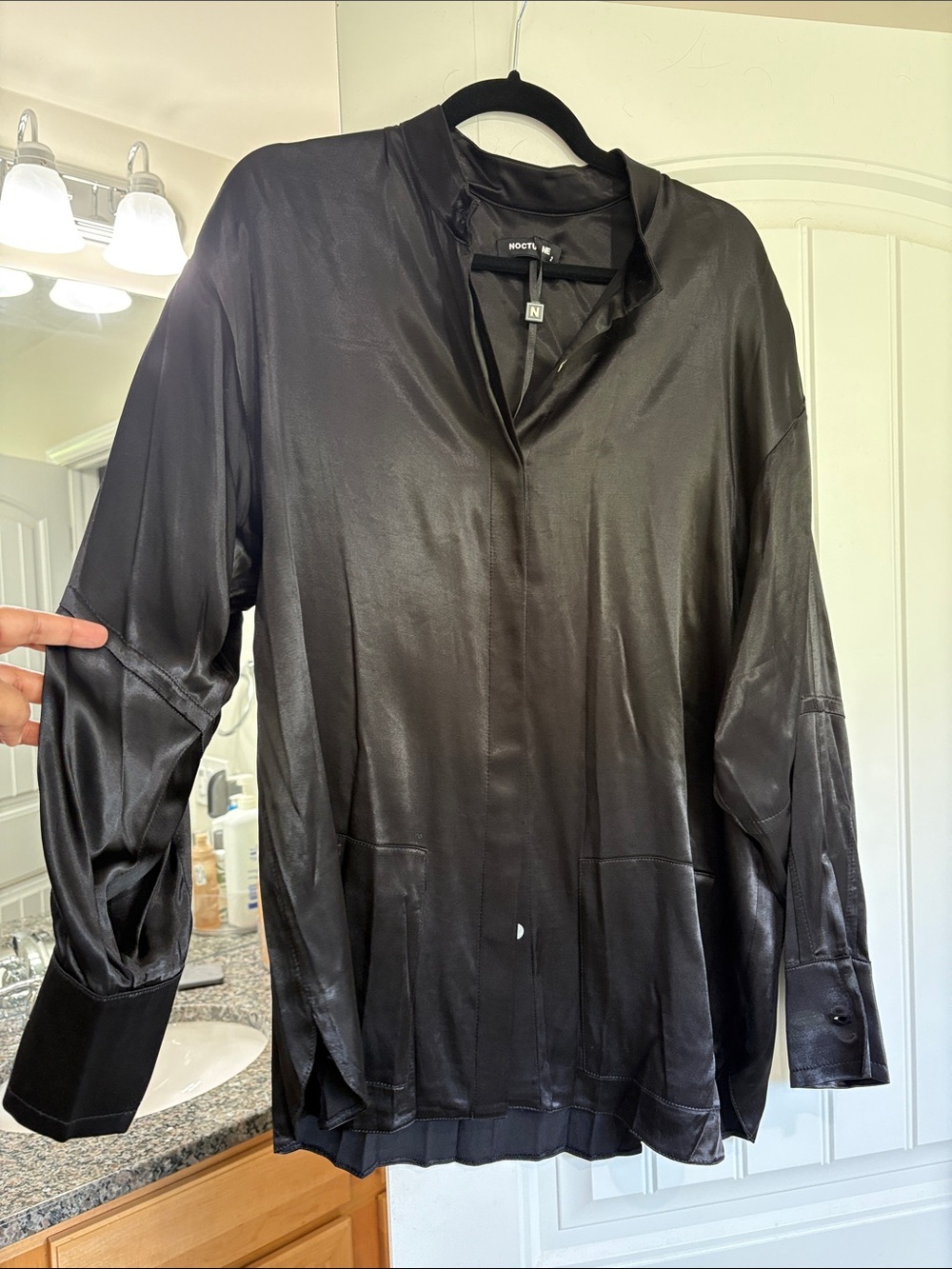Nwt Designer silk button down